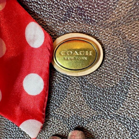 Coach Cora Domed Satchel F26184 Brown Coated Canvas/Leather Handbag Purse - Picture 5 of 14